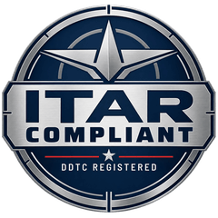 ITAR Compliant, DDTC Registered badge - Titan Industries LLC, Wichita KS