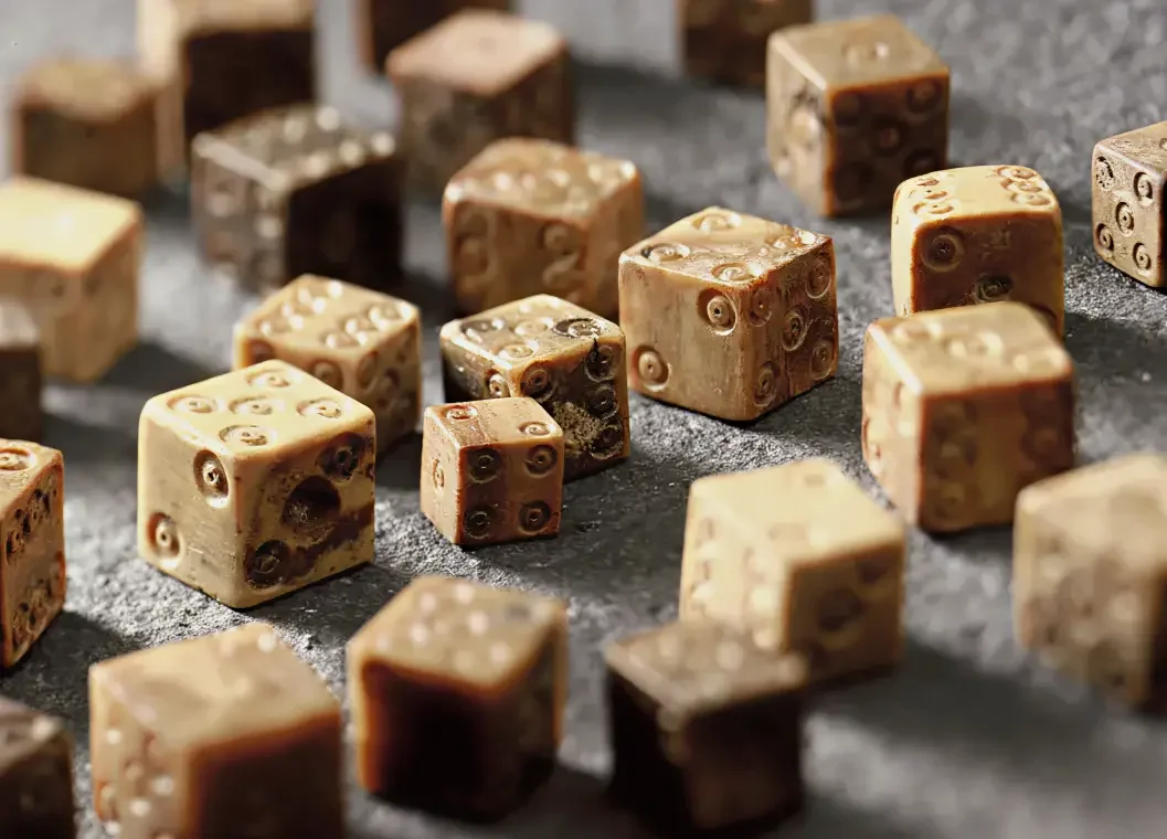 Animal-bone dice found at the cesspit of Het Steen, Mechlen’s premodern prison