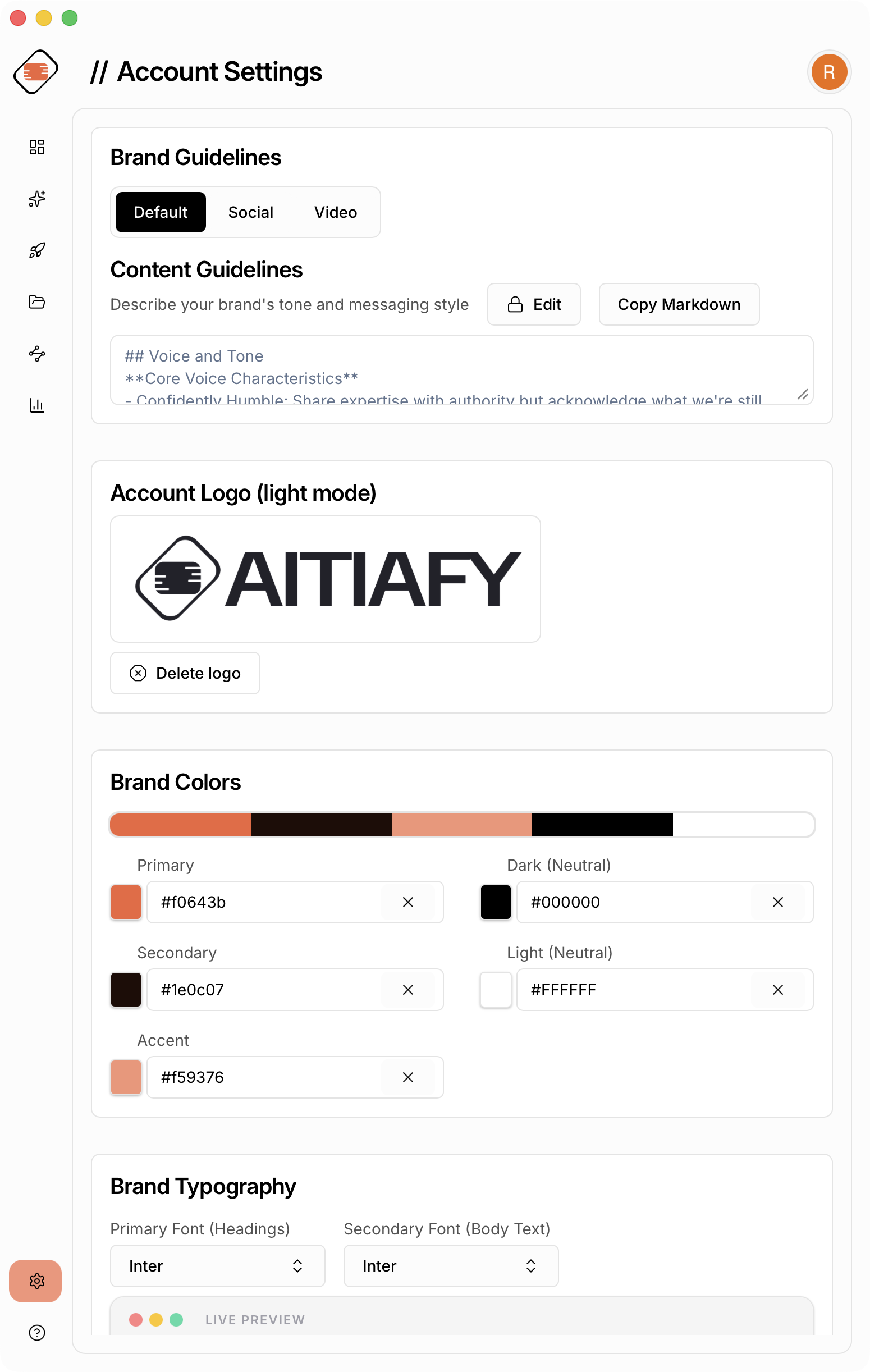 Brand Filter Compliance Engine UI
