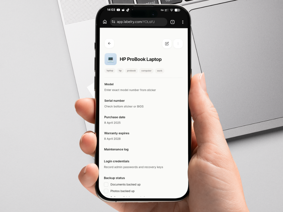 Phone scanning label