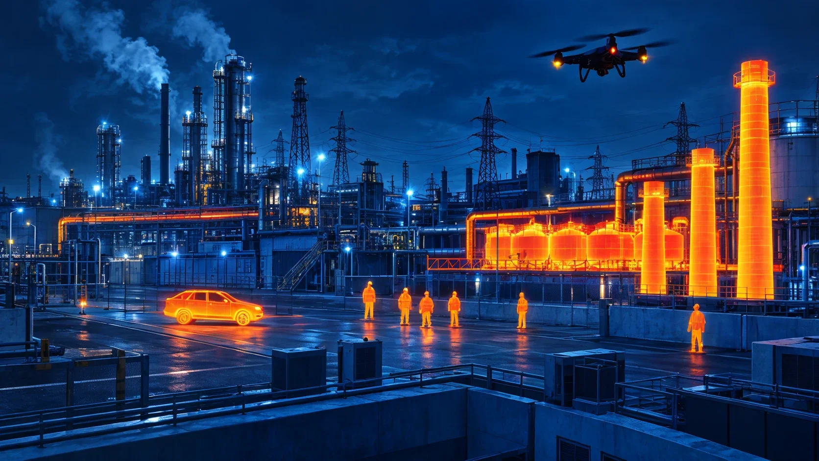 Illustrative thermal inspection of industrial infrastructure
