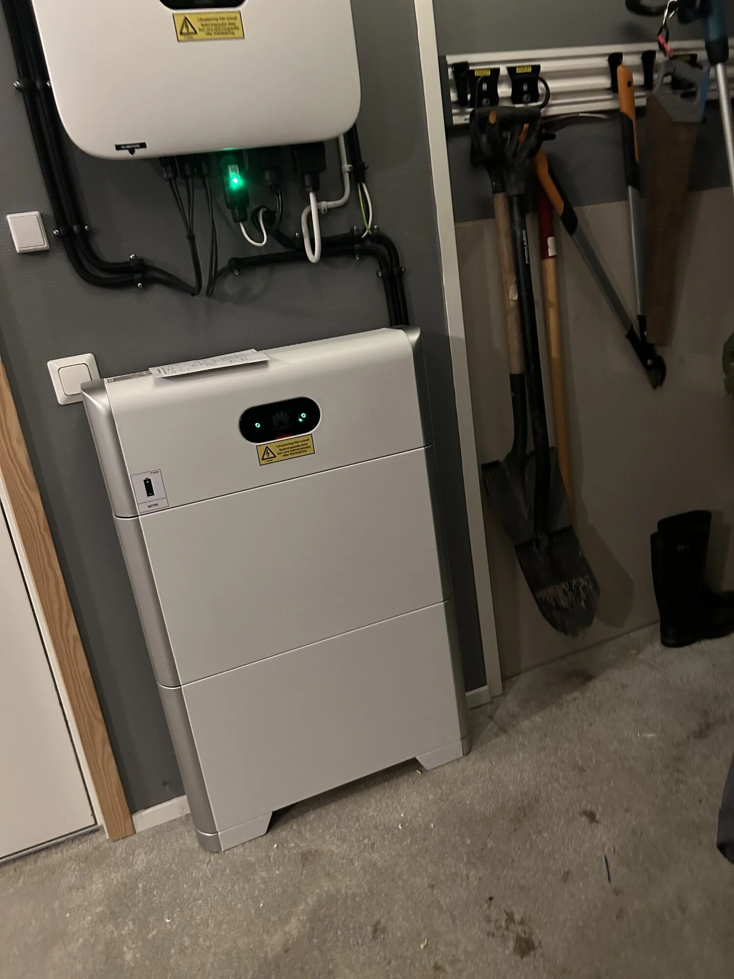 Villabatteri Huawei installation garage