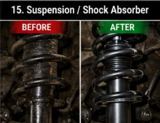 Suspension shock absorber repaired