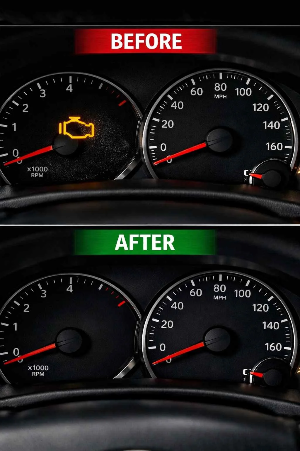 Engine warning light diagnosed