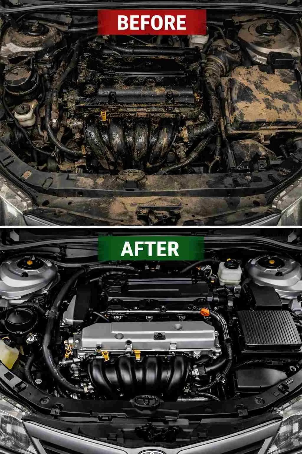 Engine bay serviced