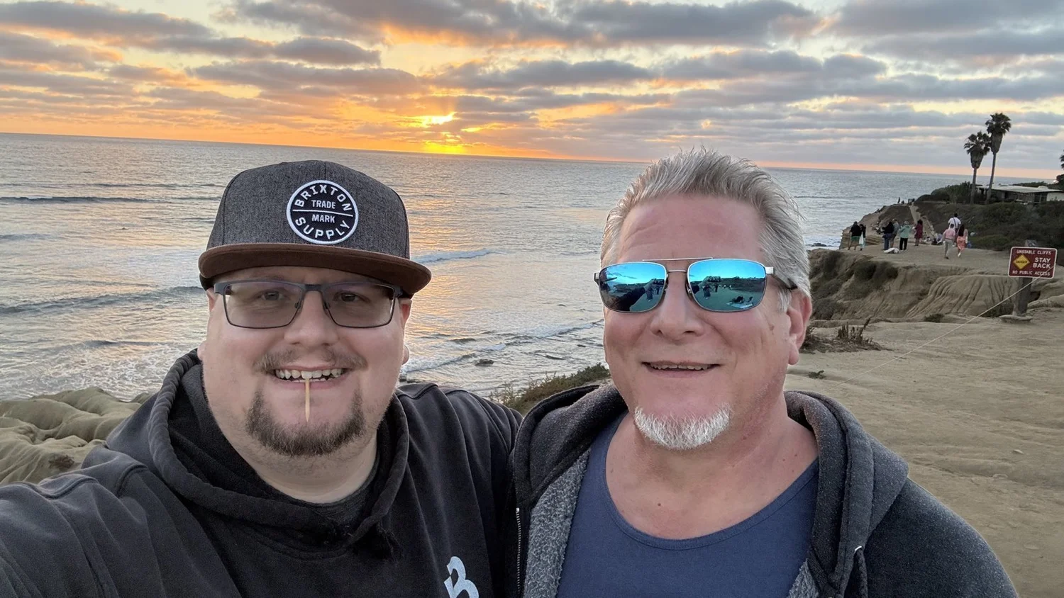 On the coast at sunset