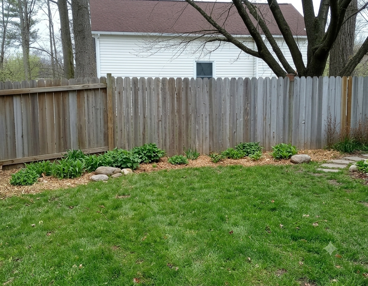 Yard after waste removal
