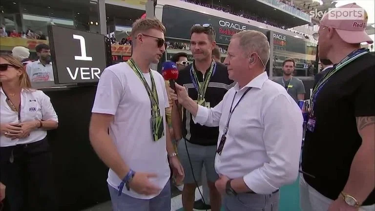 Martin Brundle grid walk interview on the Sky Sports F1 grid