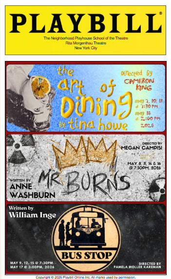 Playbill cover for the ���߲ݴ�ý 2026 Final Plays