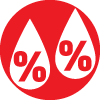 Leakage percentage icon