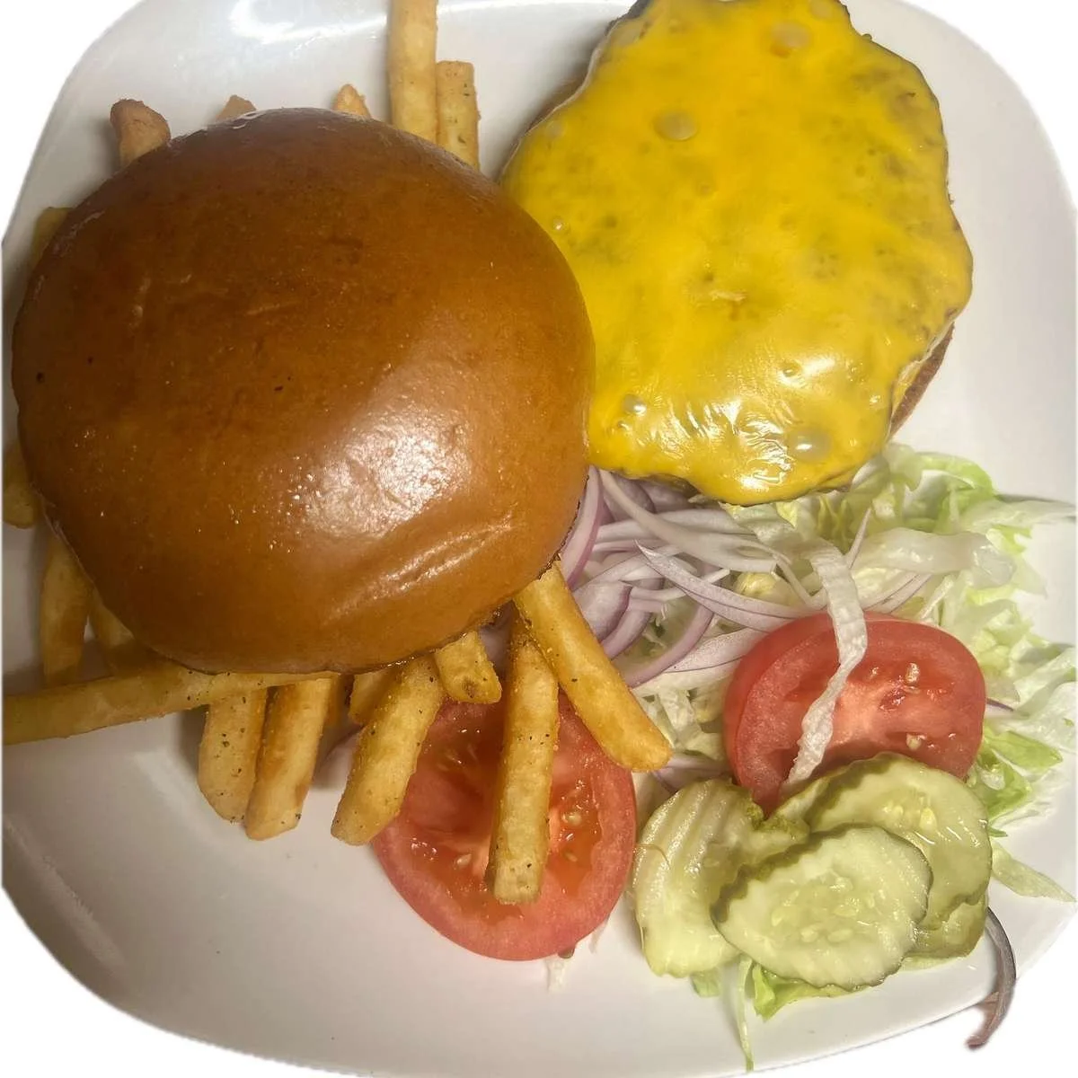 House Burger at Ka-bobs at The Option House in Bradford, Pennsylvania
