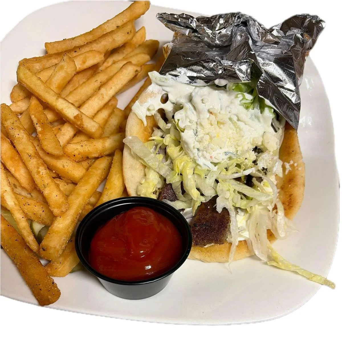 Gyro Pita at Ka-bobs at The Option House in Bradford, Pennsylvania