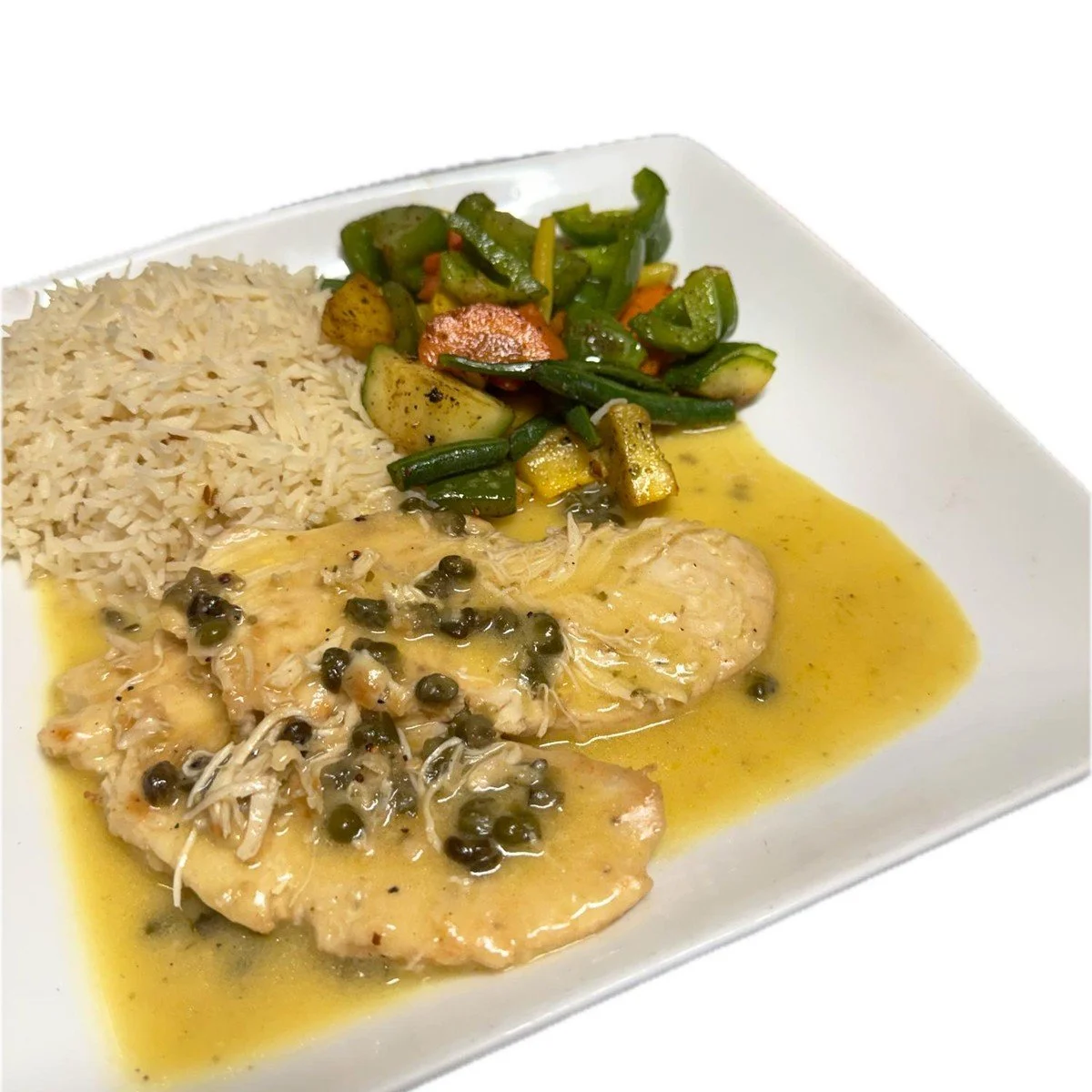 Chicken Piccata at Ka-bobs at The Option House in Bradford, Pennsylvania