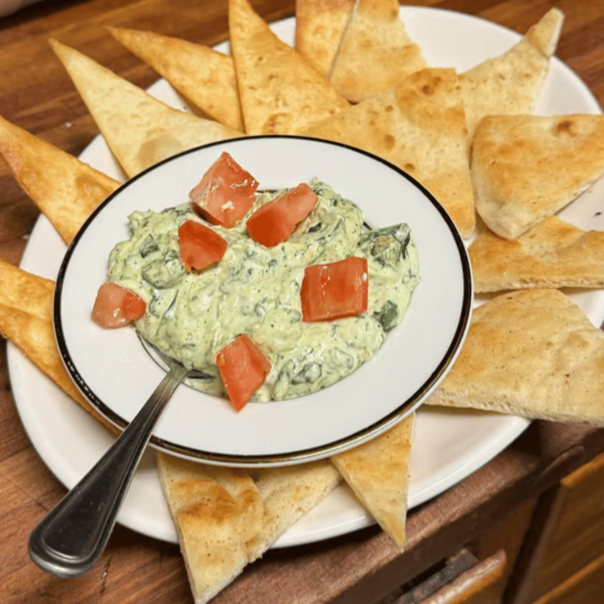 Spinach & Artichoke Dip at Ka-bobs at The Option House in Bradford, Pennsylvania