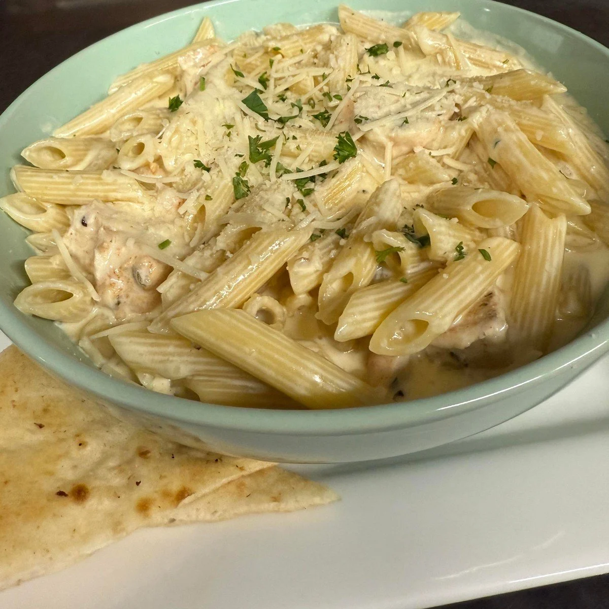 Chicken Alfredo at Ka-bobs at The Option House in Bradford, Pennsylvania