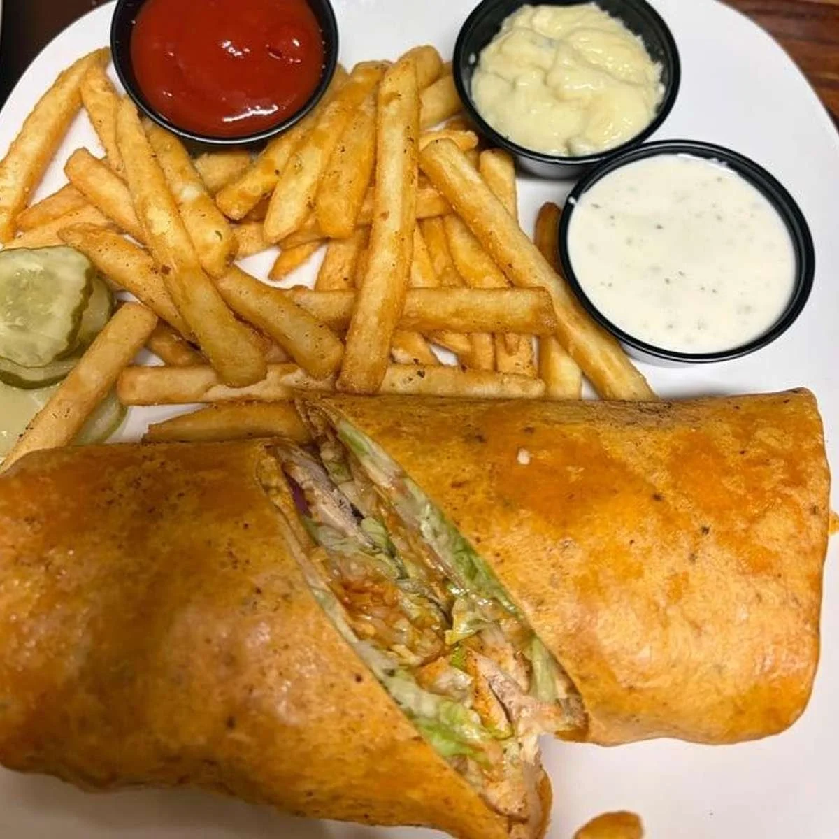 Grilled Buffalo Chicken Wrap at Ka-bobs at The Option House in Bradford, Pennsylvania