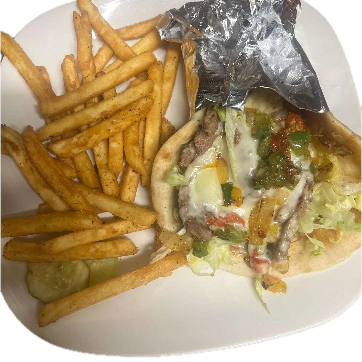 Philly Chicken Pita at Ka-bobs at The Option House in Bradford, Pennsylvania