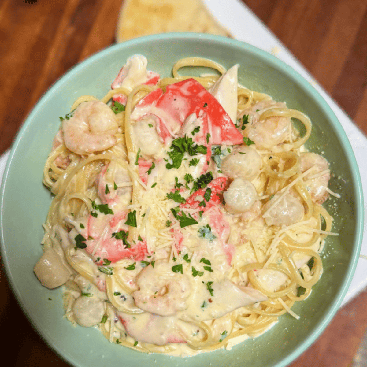 Seafood Asiago at Ka-bobs at The Option House in Bradford, Pennsylvania