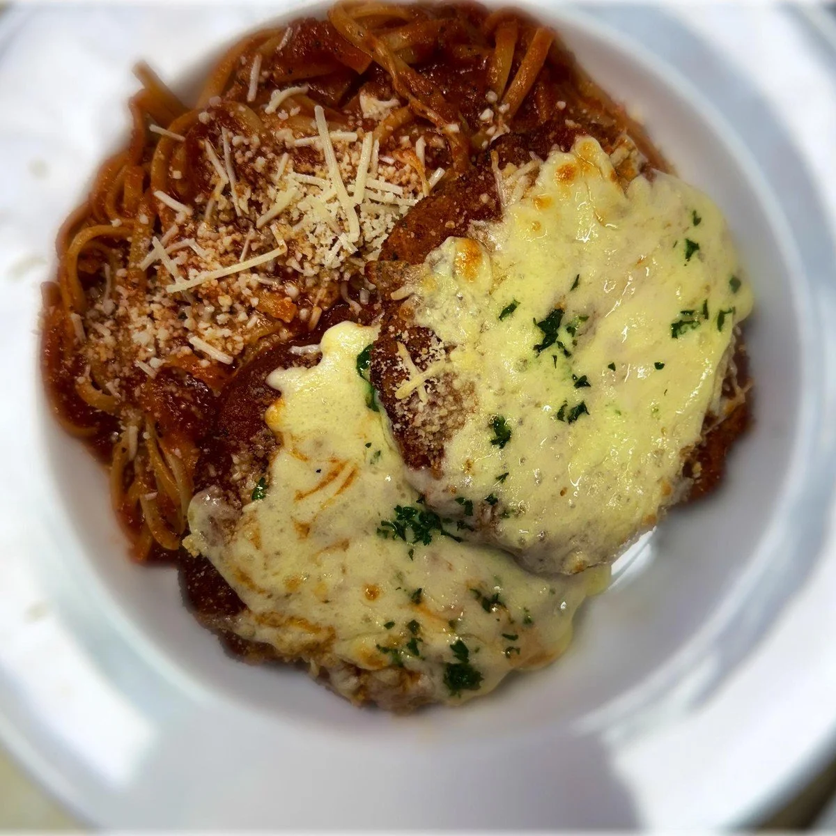 Chicken Parmesan at Ka-bobs at The Option House in Bradford, Pennsylvania