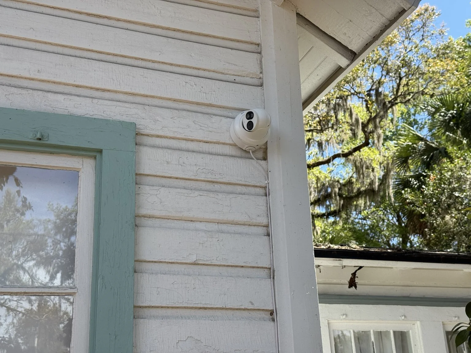 Security camera installed on a historic Orange Park home