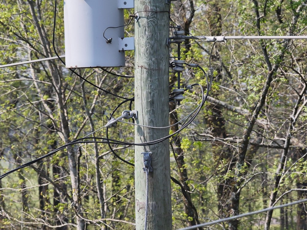 Pole-mounted equipment close-up