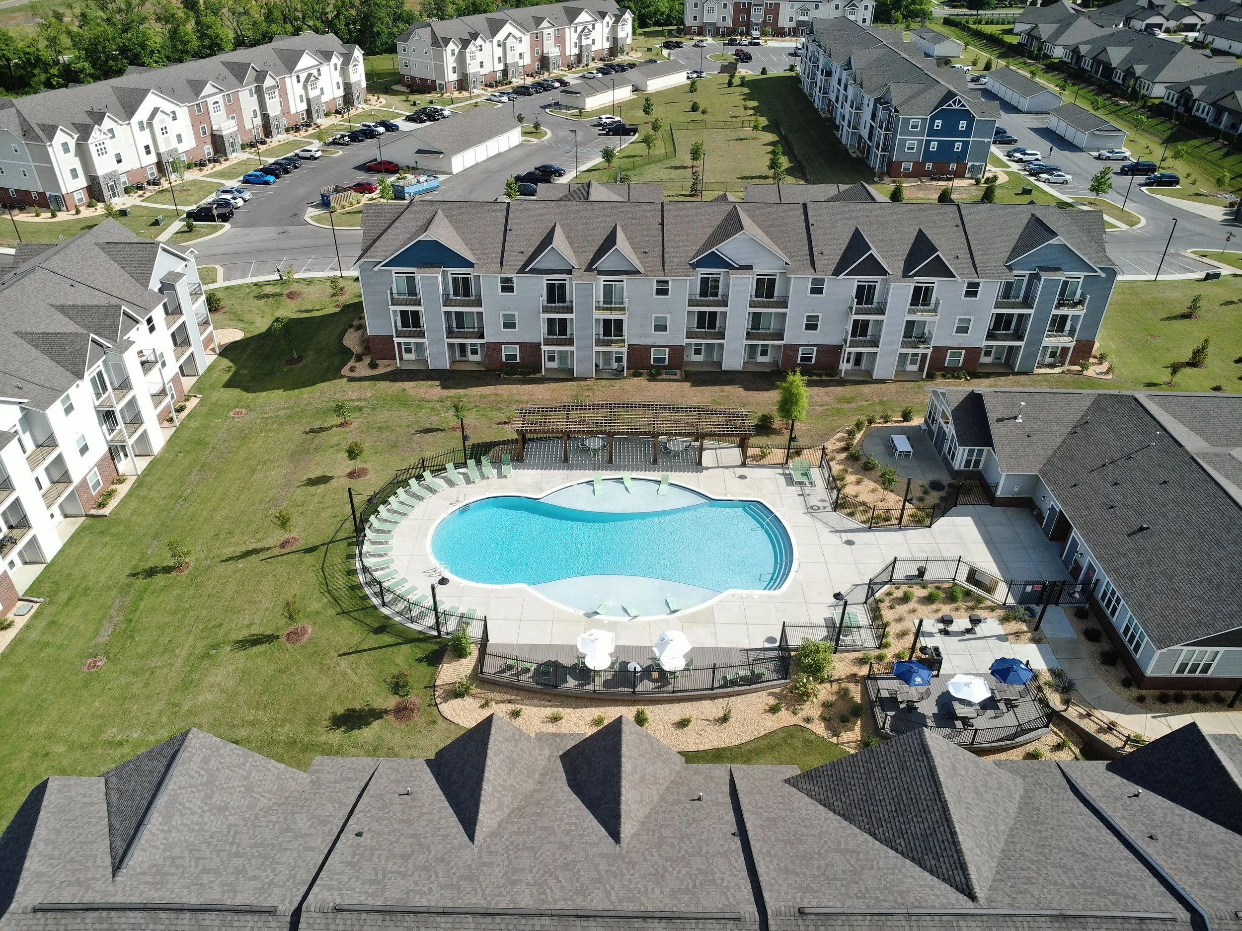 Multifamily roofs and site overview
