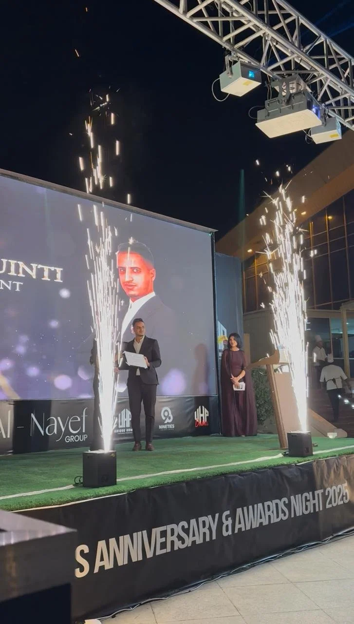 Cold sparks at UAE Event — professional cold spark machines firing ceremony