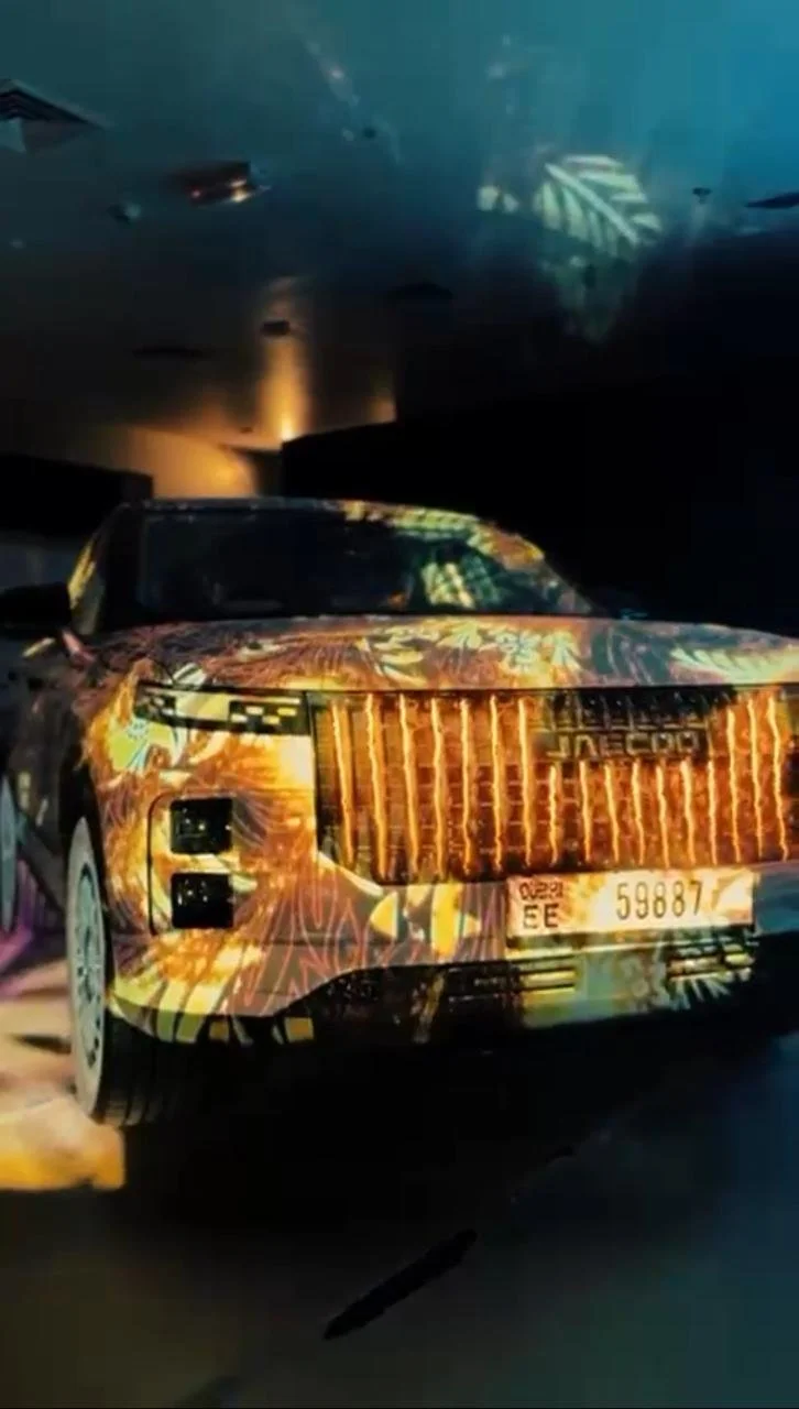 3D projection mapping corporate event UAE — stage transformation at Abu Dhabi hotel ballroom