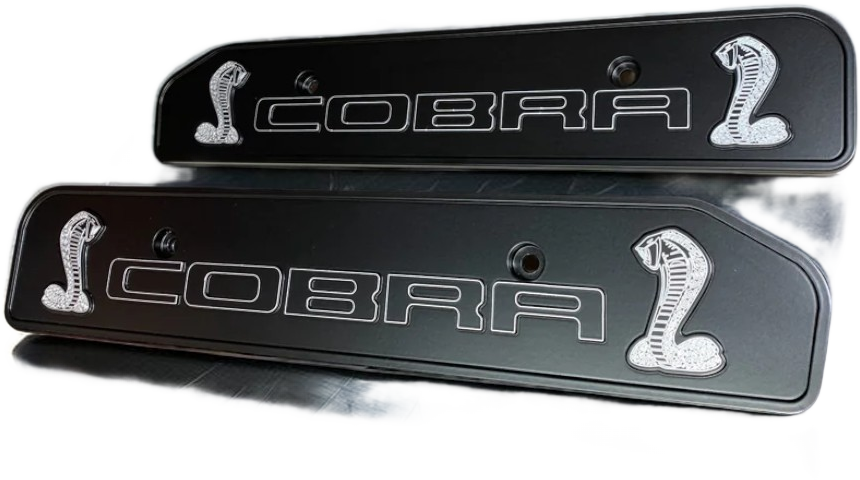 Custom billet coil covers for 99-14 Mustang, Trinity, machined finish