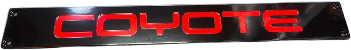 Billet Coyote radiator plate, 24 inch, Mustang engine bay