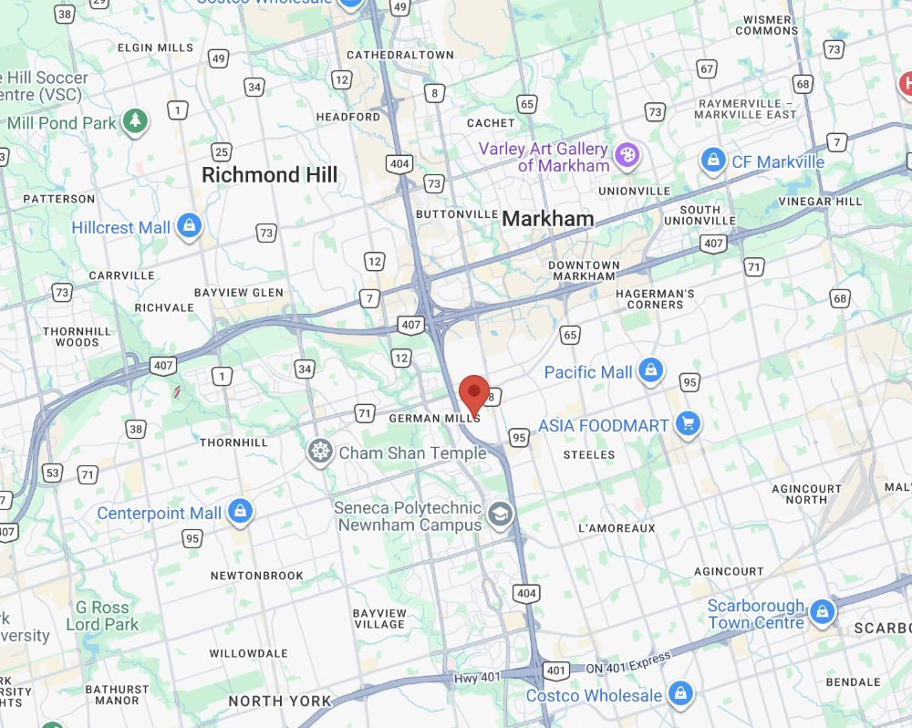 Markham ON warehouse map