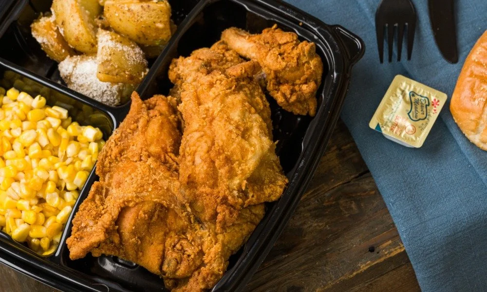 The Goose Express takeout meal