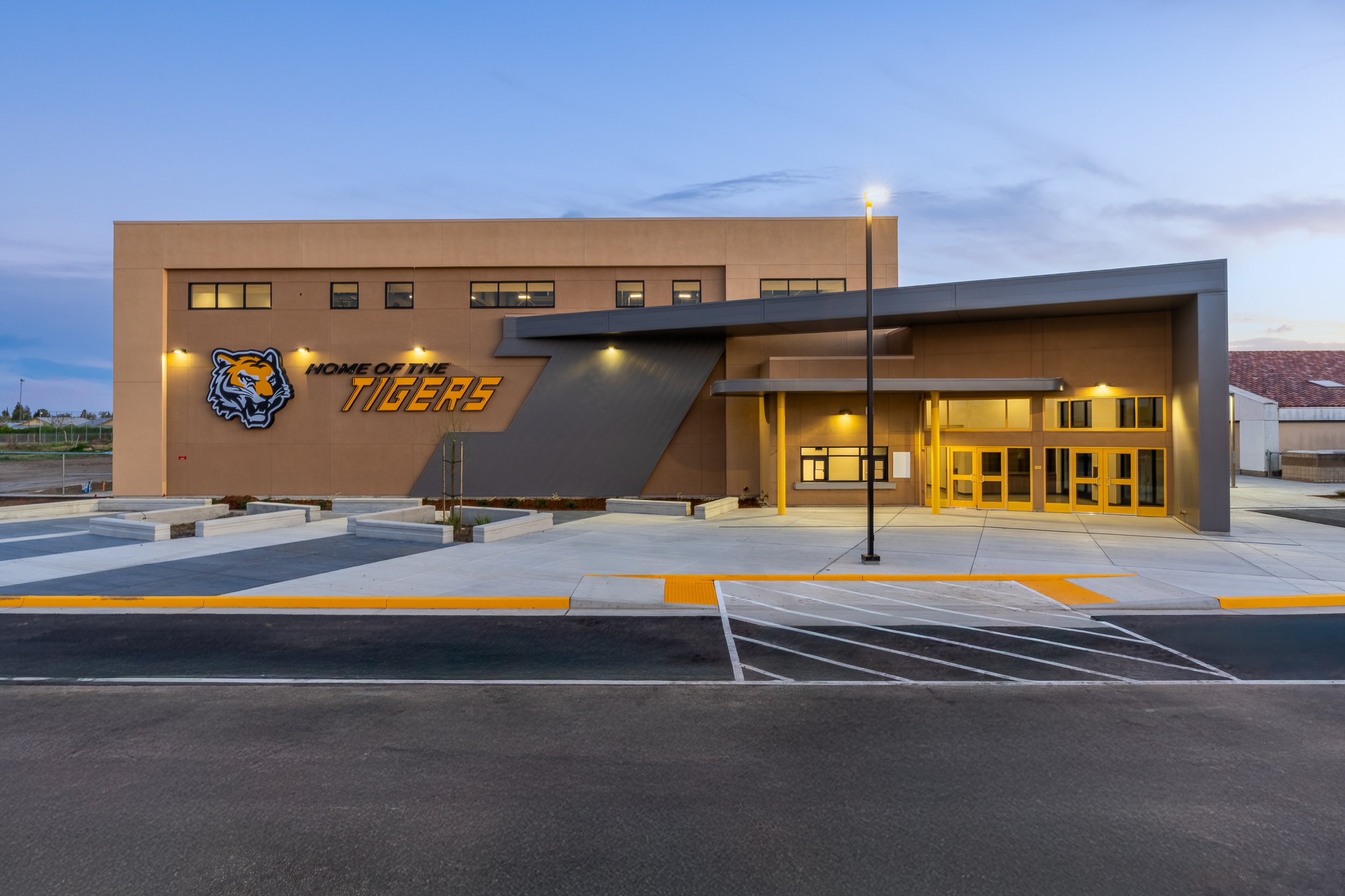 Parlier Middle School gymnasium interior, Parlier, CA