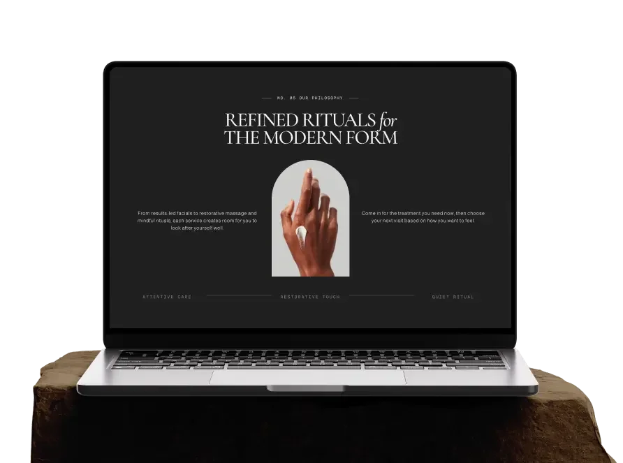 Clinical website mockup