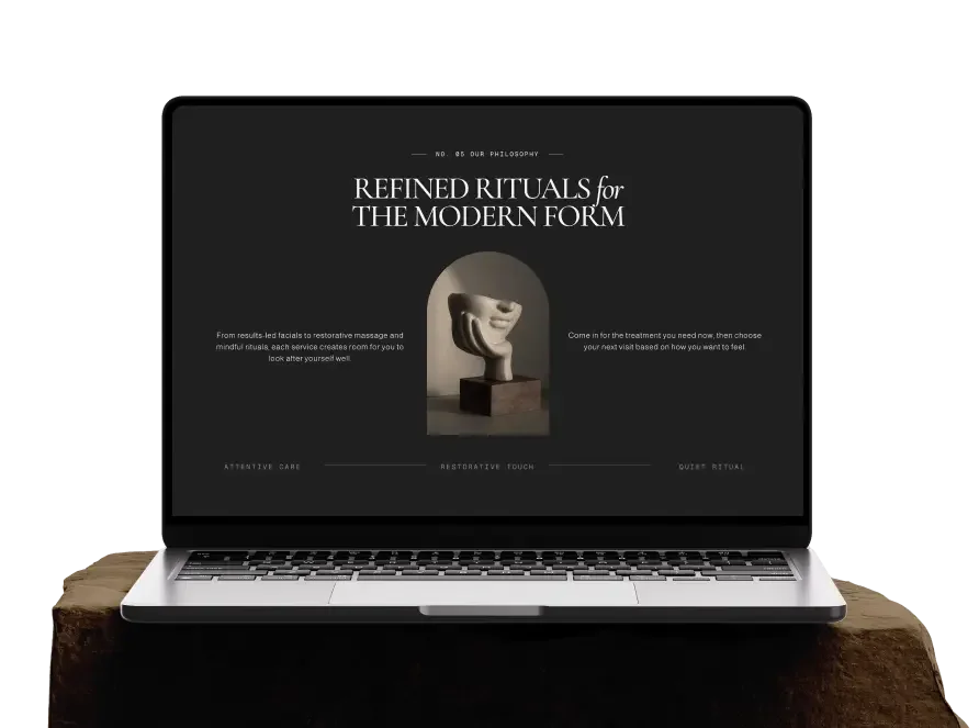 Earthy website mockup
