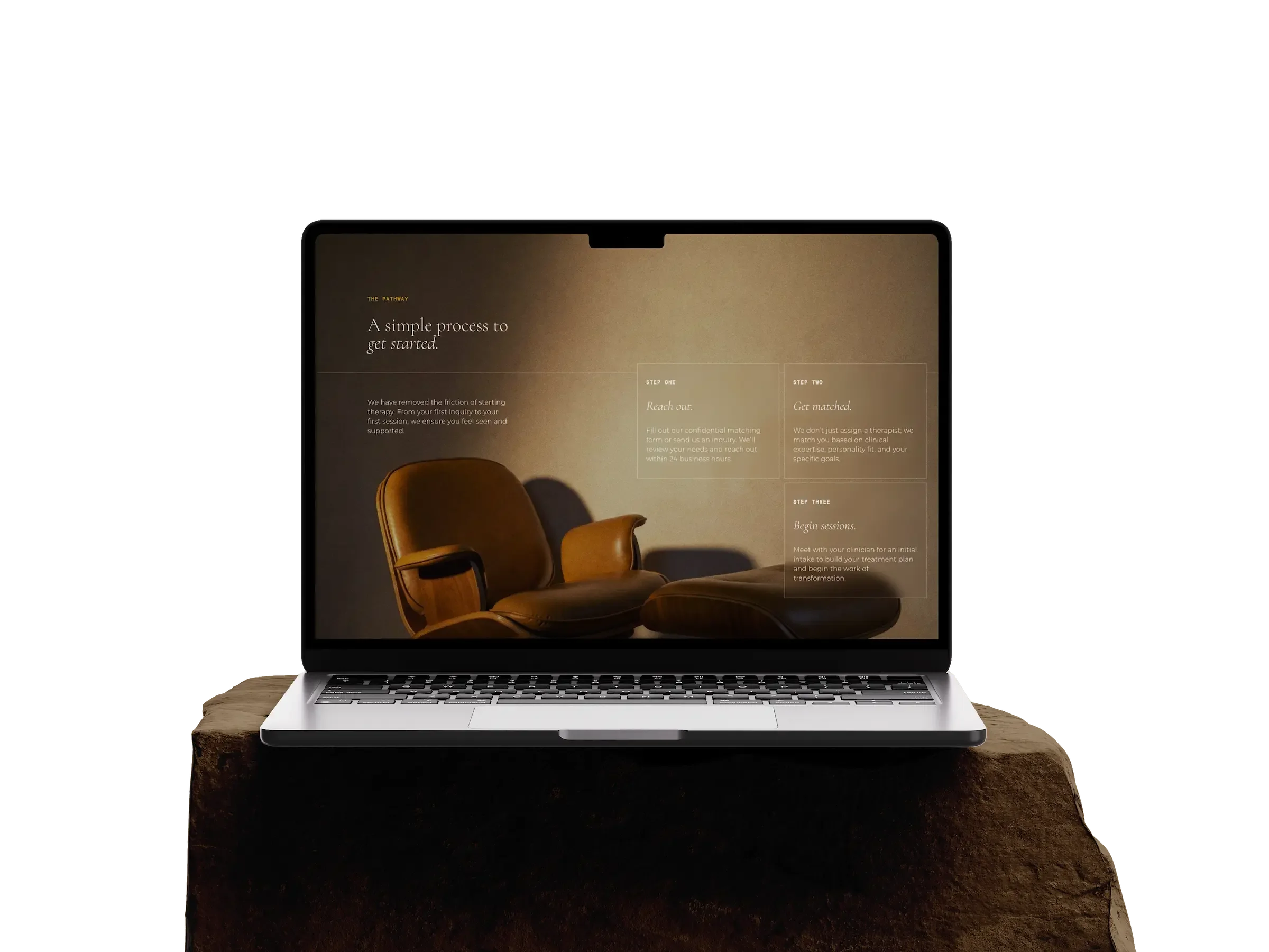 Quiet luxury website mockup
