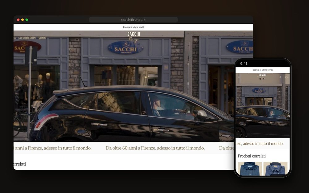 Sacchi Firenze — E-commerce Shopify