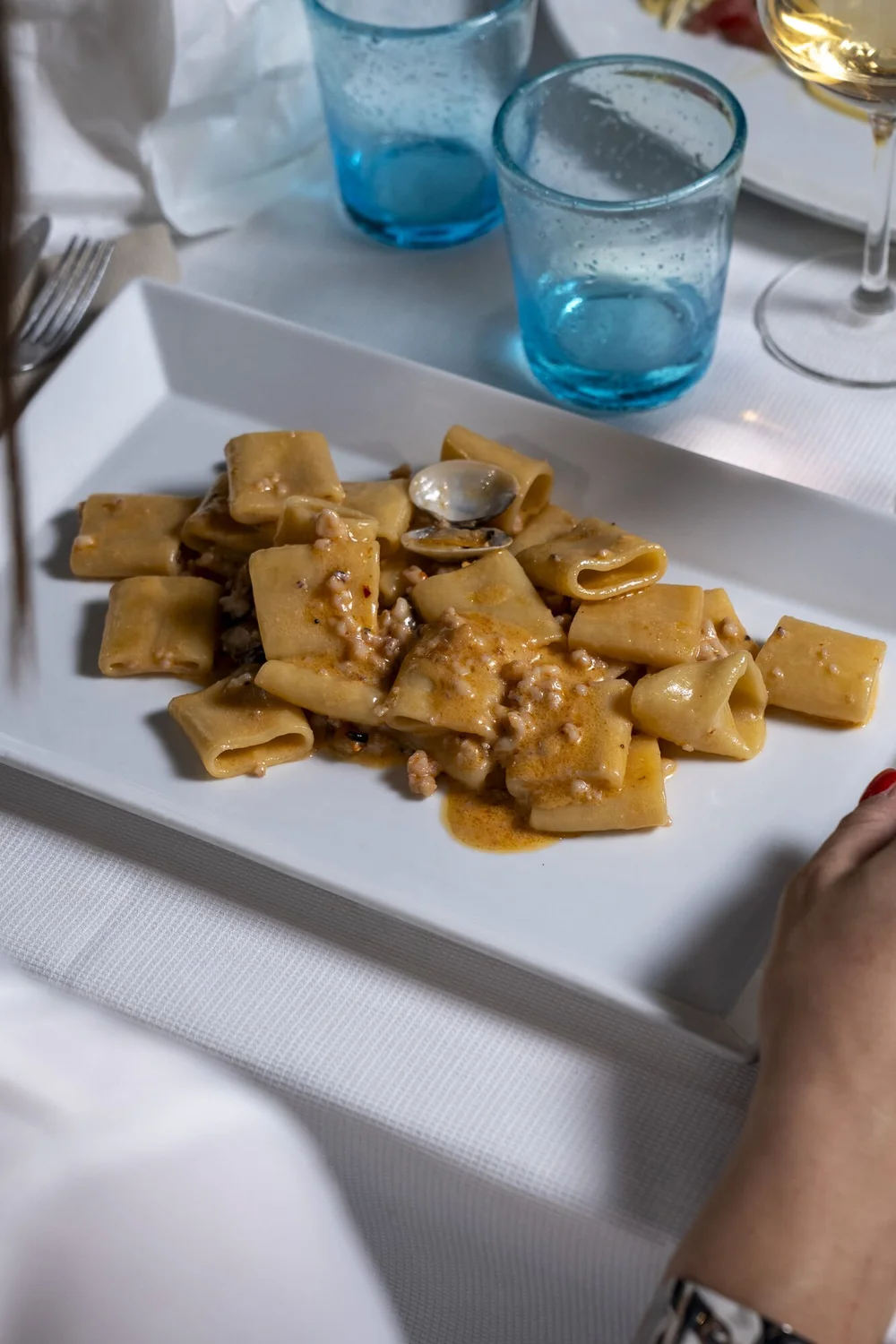 I paccheri al sugo di pesce