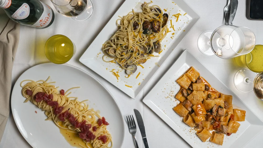 La Degusteria: primi di pesce serviti in tavola