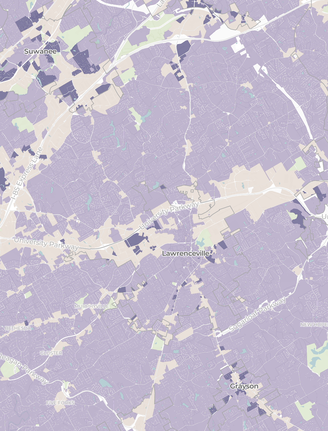 Georgia zoning as mapped by the National Zoning Atlas