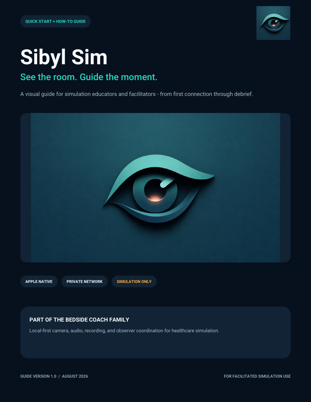 Cover of the Sibyl Sim Quick Start and How-To Guide