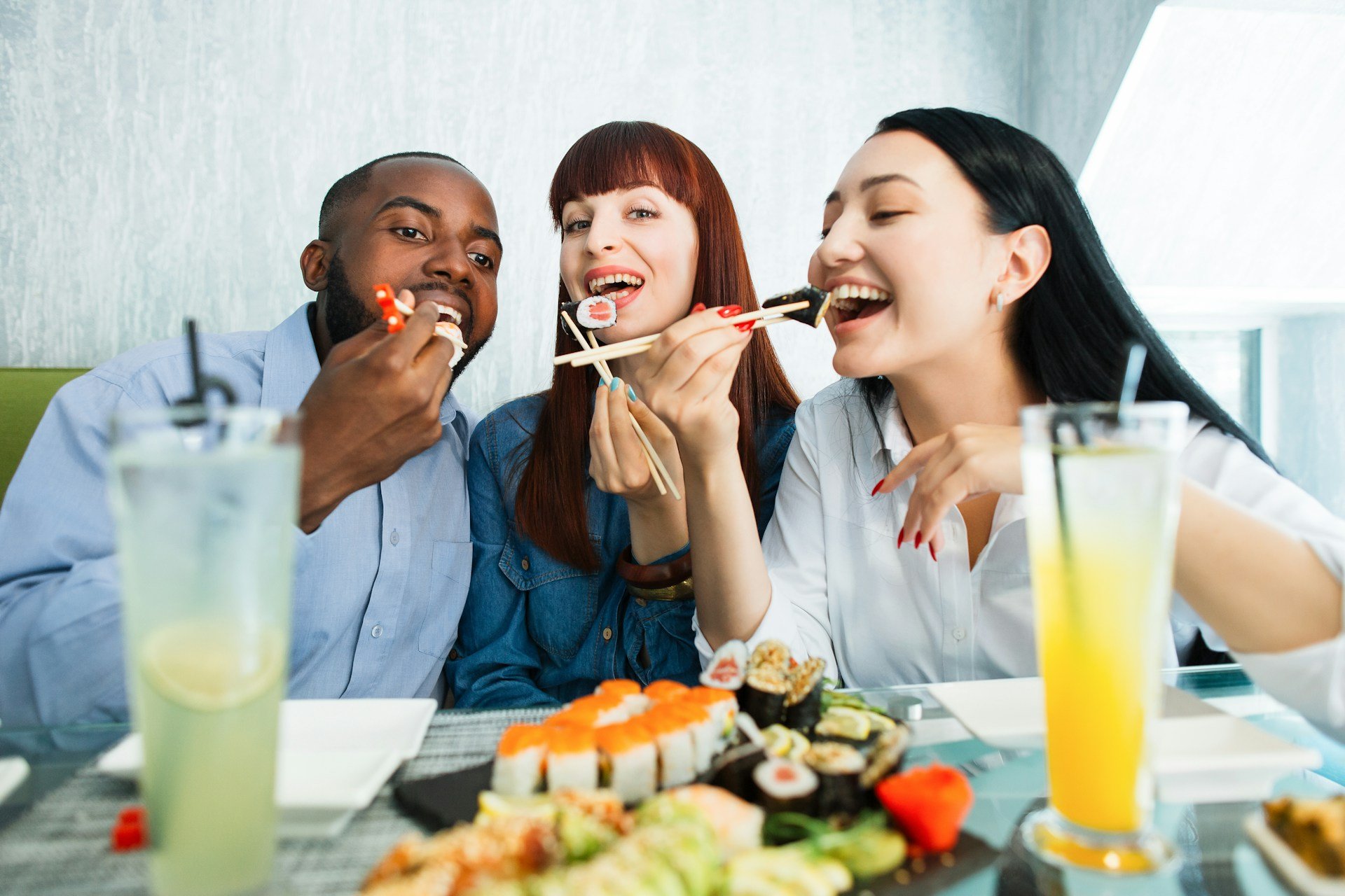 Friends eating together after misophonia treatment at Good Day Mental Health Ogden Utah