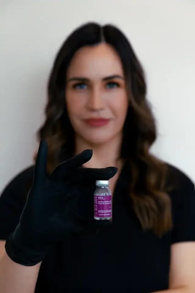 Emily Selkirk, LE, performing a PRX treatment at SKYN in Star, Idaho
