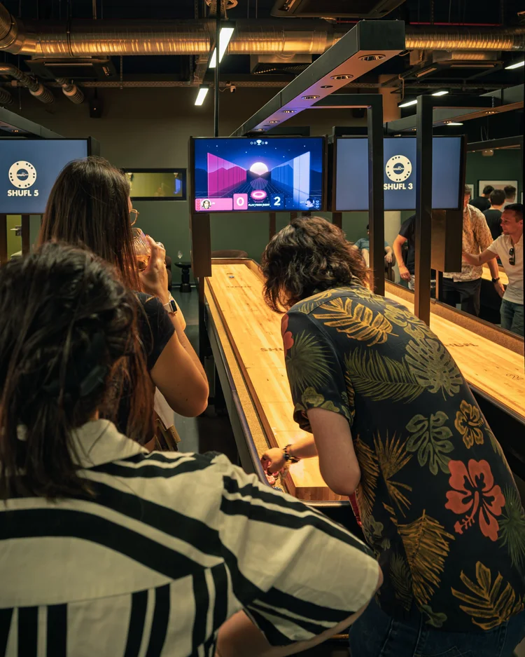 Shuffleboard lanes