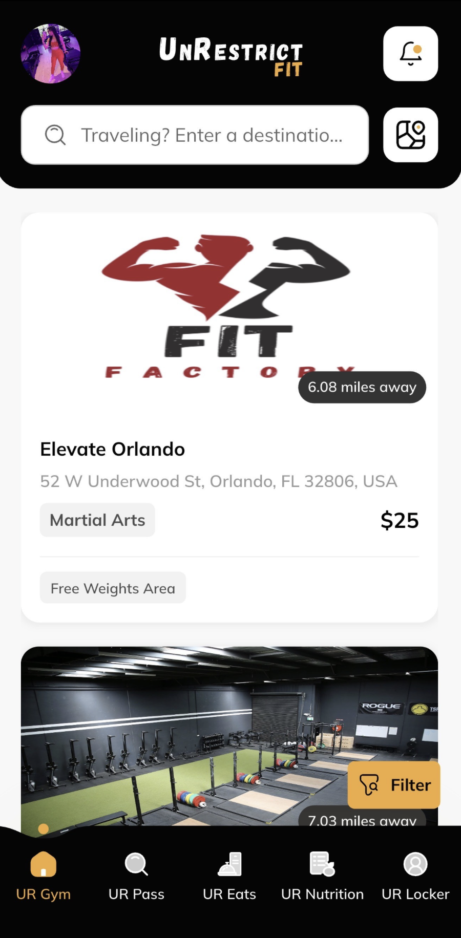 Gym Listing