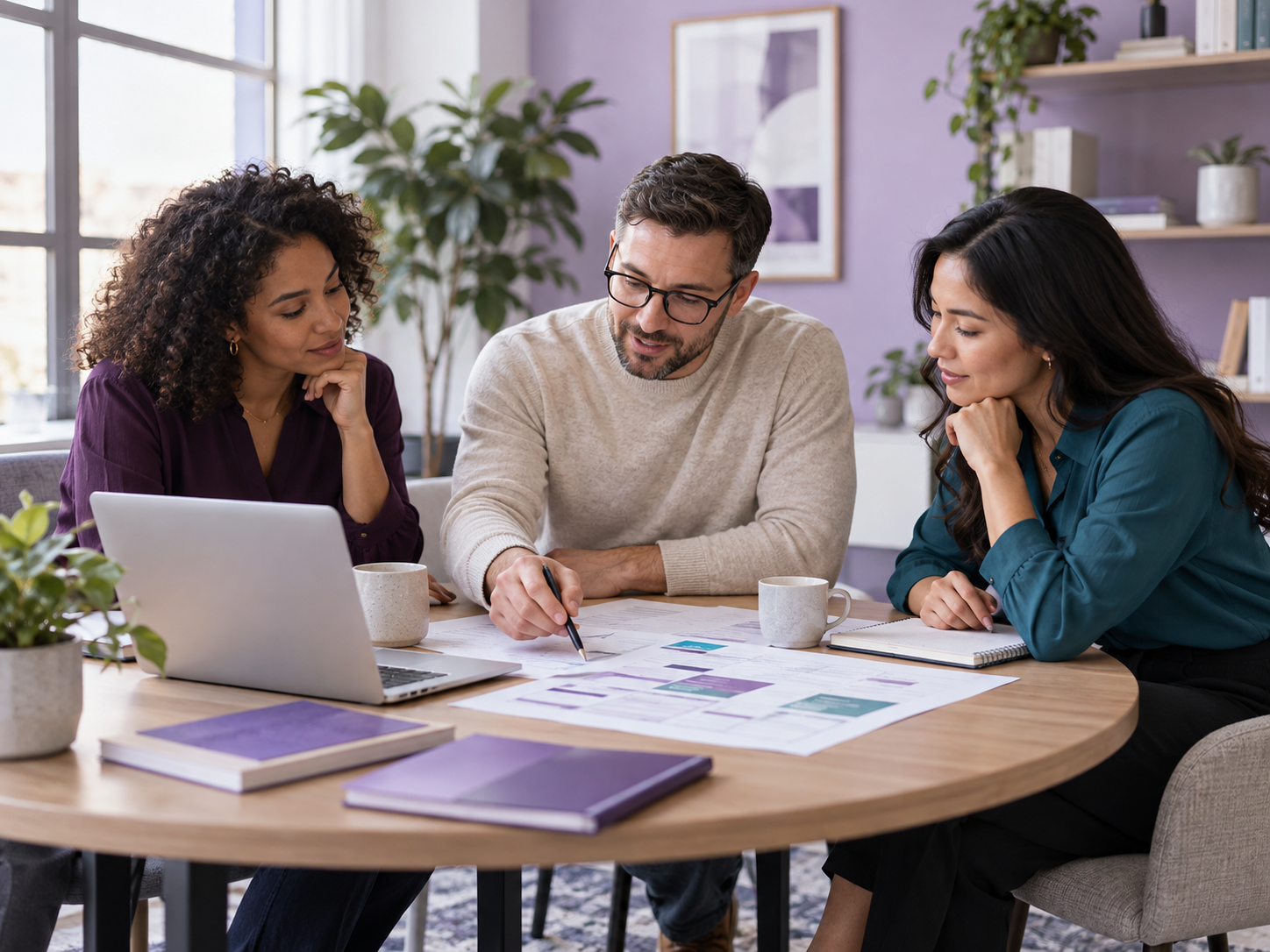 Collaborative business consulting and strategy session