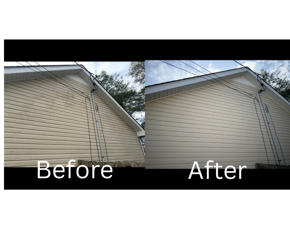 House washing before and after in Clarksville, TN