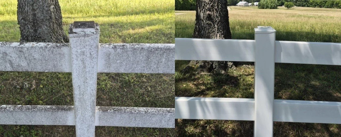 Vinyl fence restoration in Clarksville TN