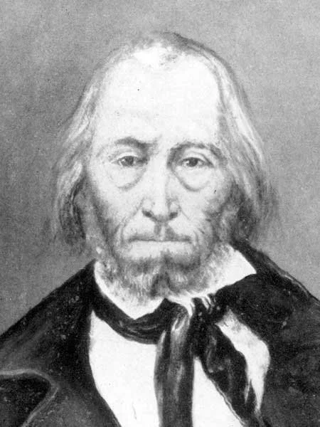 Portrait of Pierre Falcon, 1793 to 1876, M&eacute;tis poet and song-writer of Red River, and direct ancestor of Jerin Falcon.