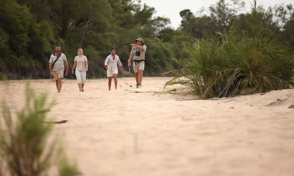 Walking safari with an &Beyond guide